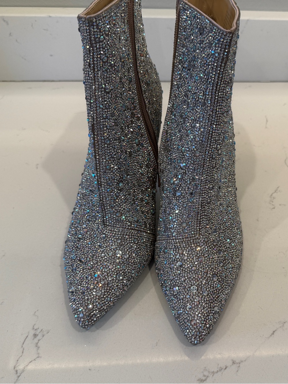 Betsey Johnson Cady Women's Sparkle Rhinestone Ankle Boots - Silver - Picture 6 of 7